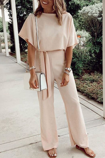 Sylviana - Casual loose stylish straight-leg jumpsuit