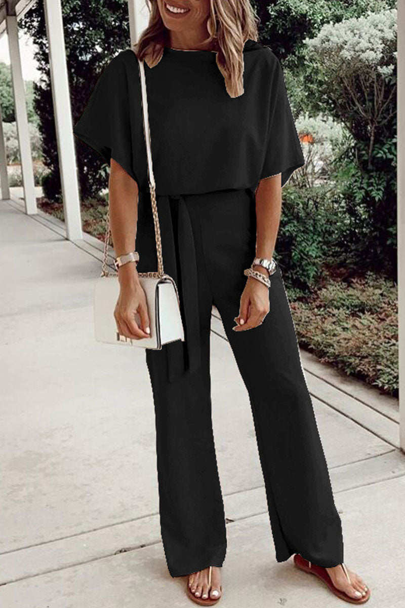 Sylviana - Casual loose stylish straight-leg jumpsuit