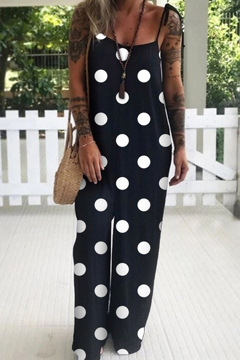 Rosie - polka dot  jumpsuit with spaghetti strap