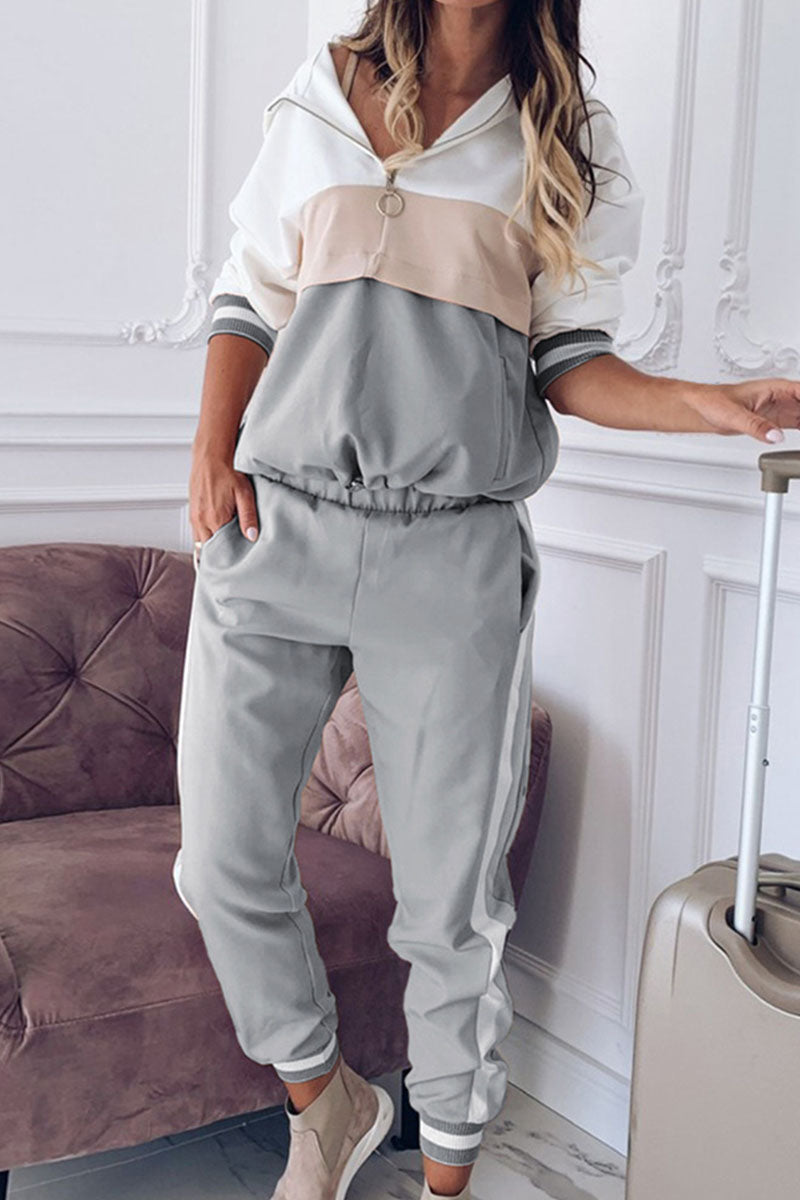 Daphne - women's sports suit long-sleeved top and casual pants set