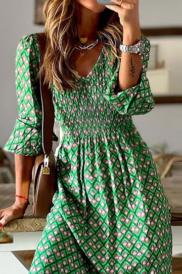 Claudia - retro butterfly sleeve boho maxi dress