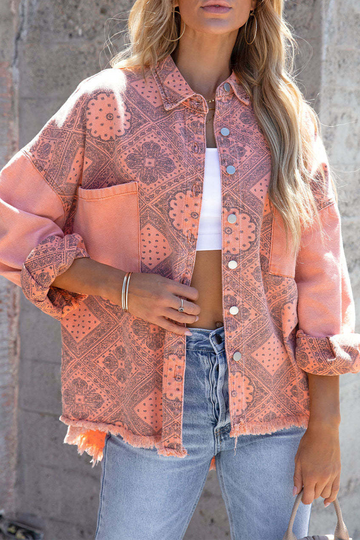 Analynn - long sleeve denim jacket with front pokets