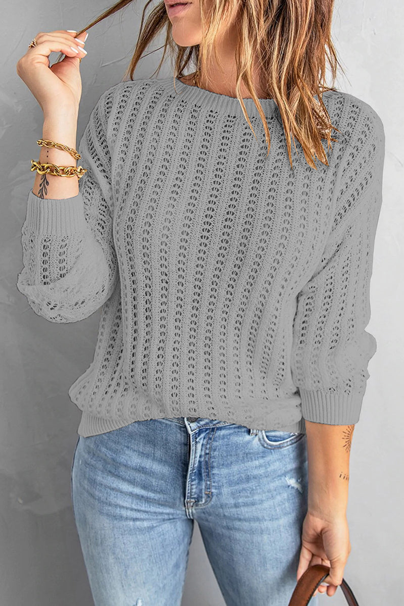 Dalia - casual, solid color, o-neck sweater