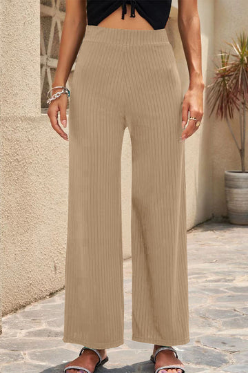Rebecca - casual straight mid-waist pants