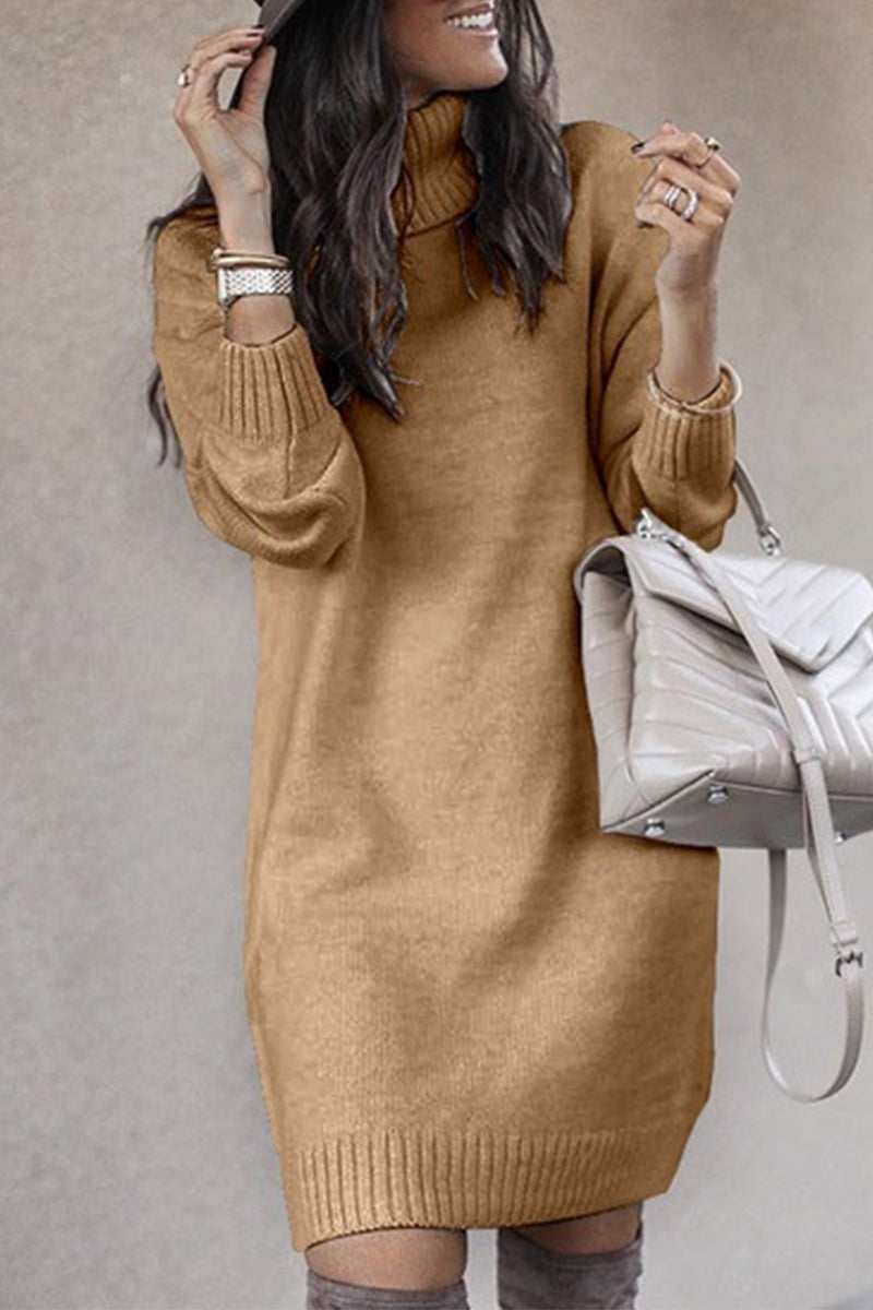 Kendra - Turtleneck winter sweater dress