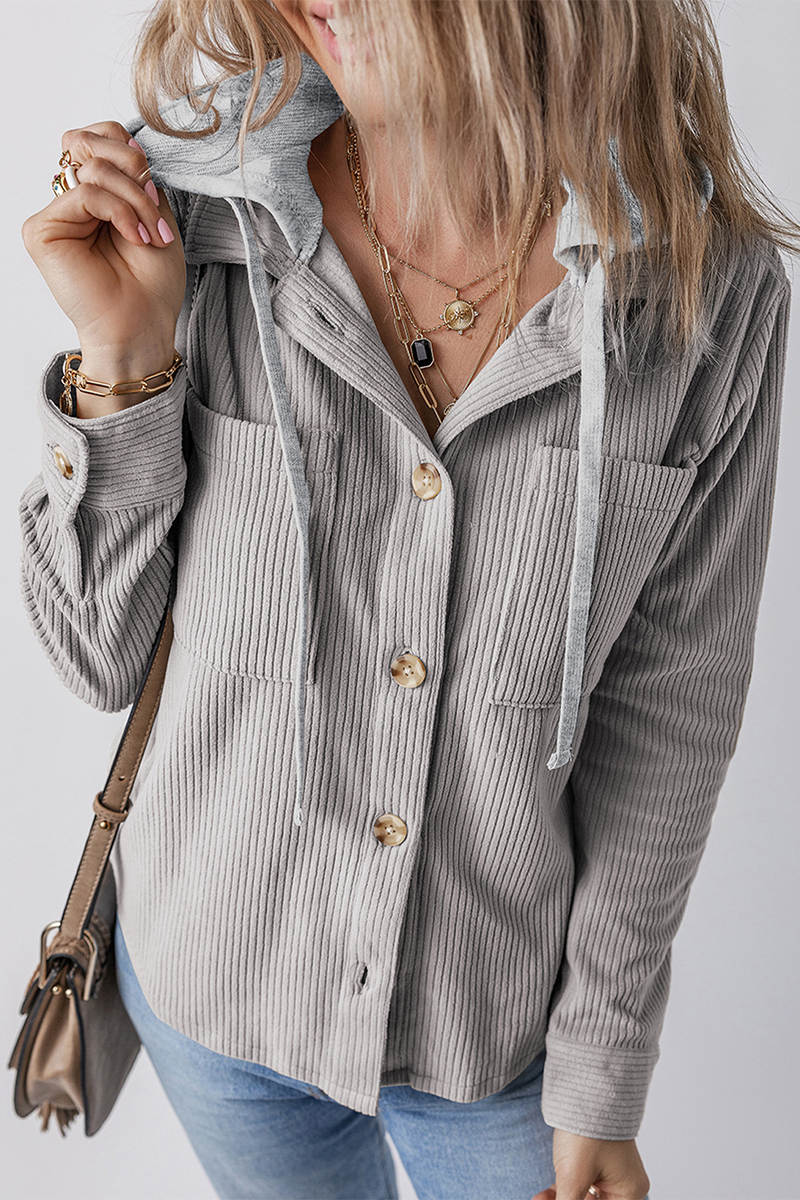 Tara - Women's versatile hooded button cardigan