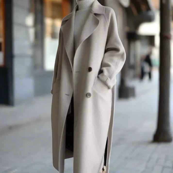 Lily - Elegant loose warm winter trench coat