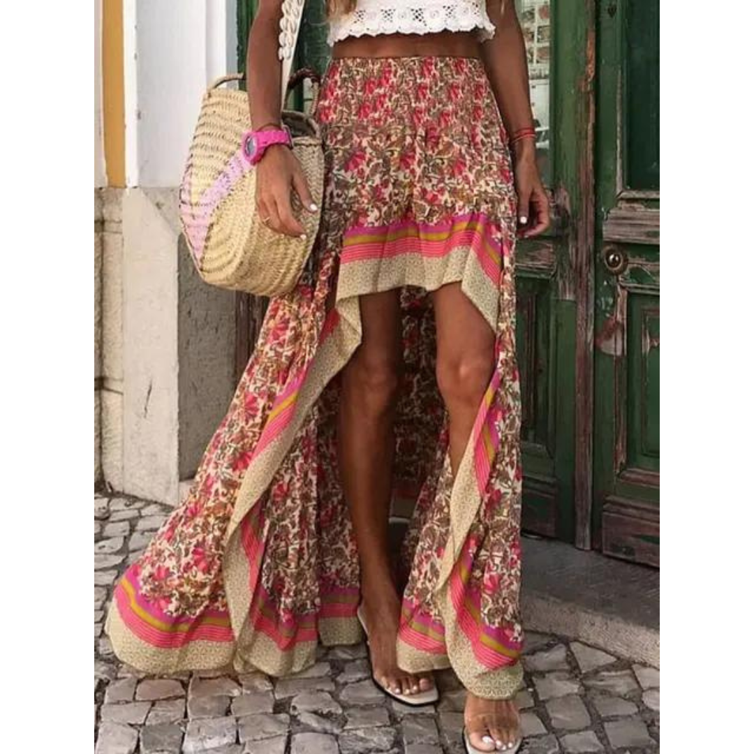 Sunny - Bohemian Floral Maxi Skirt