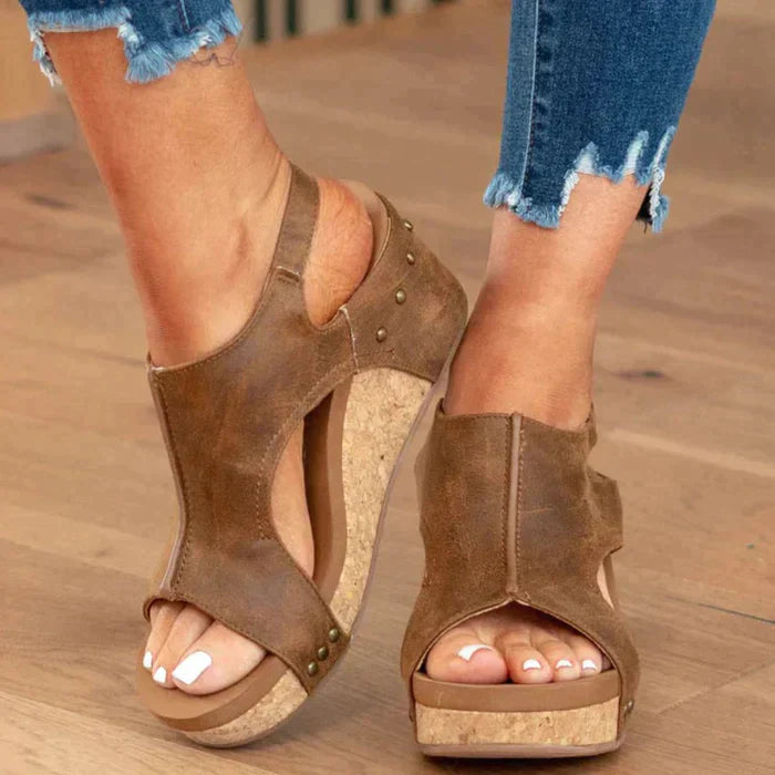 Miranda - Vintage Wedge Sandals