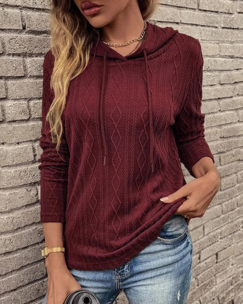 Emilia - Trendy hooded knitted sweater