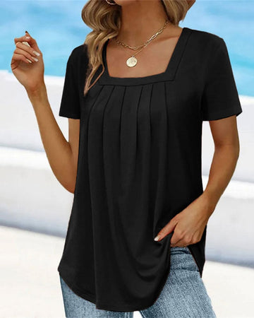 Richelle - Casual square-neck shirt