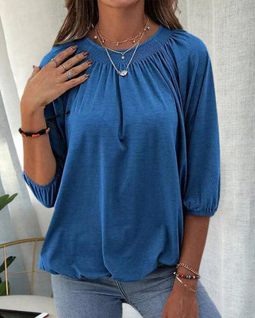 Clarinda - Stylish versatile half-sleeve blouse