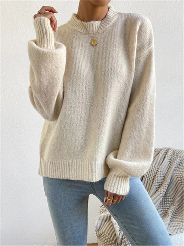 Ivory - Chic soft loose long sleeve sweater