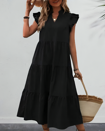 Abi - Casual loose stylish ruffle dress