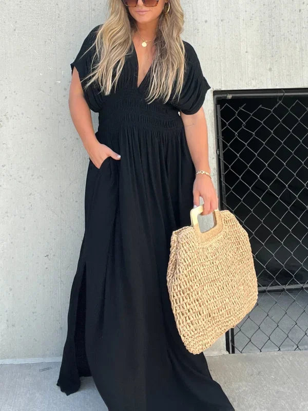 Beckie - V-Neck Maxi Dress