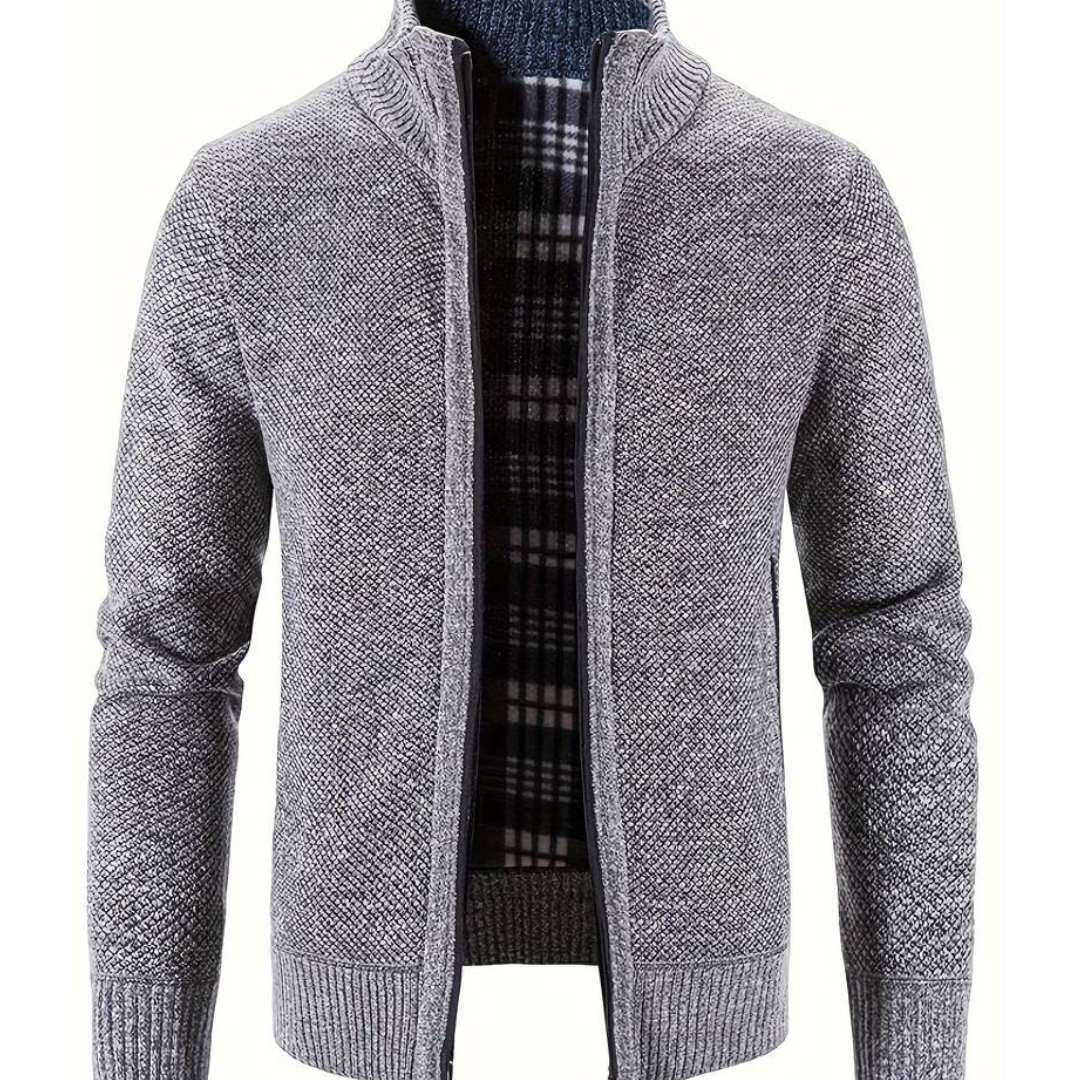 Kent - Turtleneck knitted cardigan jacket