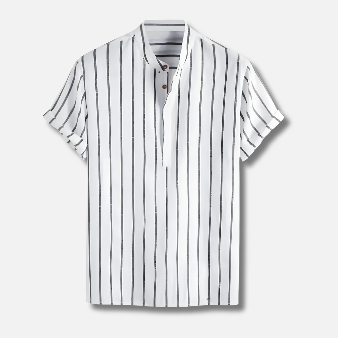Dex - Men's Striped Shirt with Short Sleeves