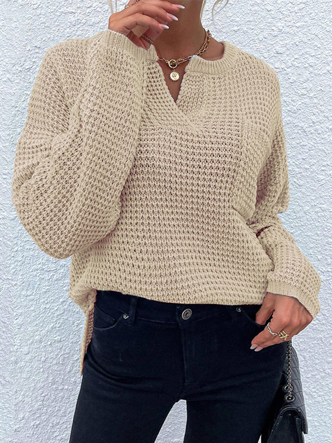 Jina - Soft stylish knitted warm sweater