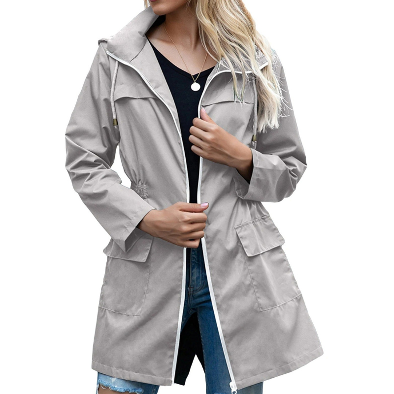 Evangeline - Casual warm winter jacket coat with zip