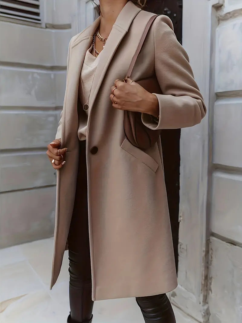 Erika - Elegant warm long winter trench coat