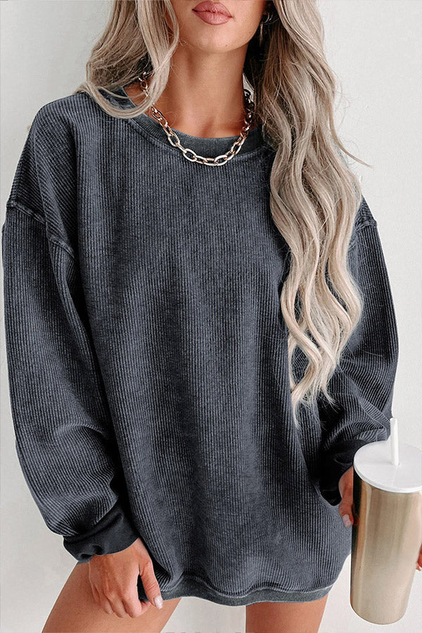 Giselle - Round neck loose warm winter sweater