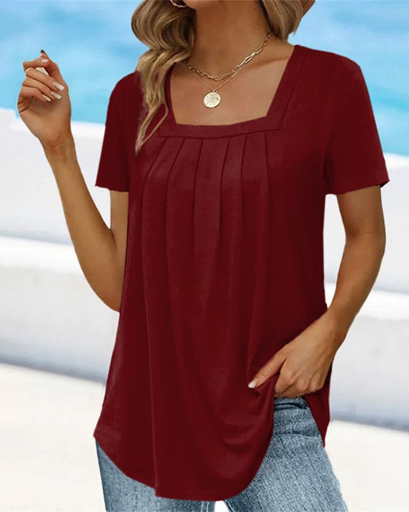 Richelle - Casual square-neck shirt