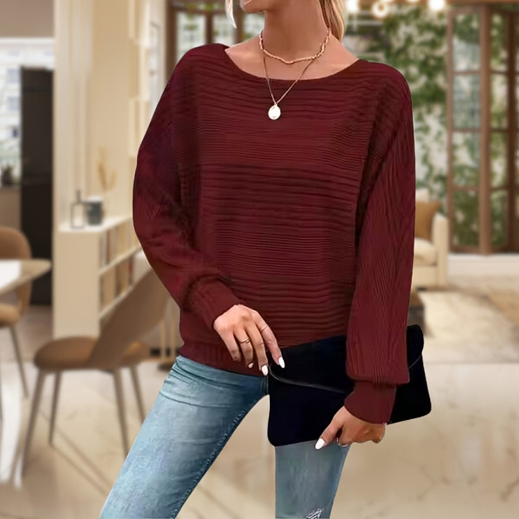 Mialynn - Cosy loose round neck warm sweater