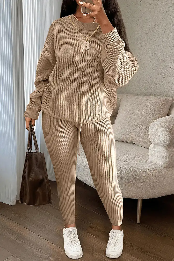 Denna - Casual knitted sweater and pants winter set