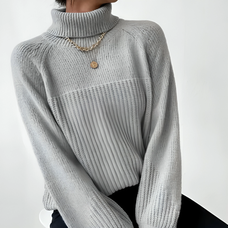 Liyana - Cosy turtleneck warm knit sweater