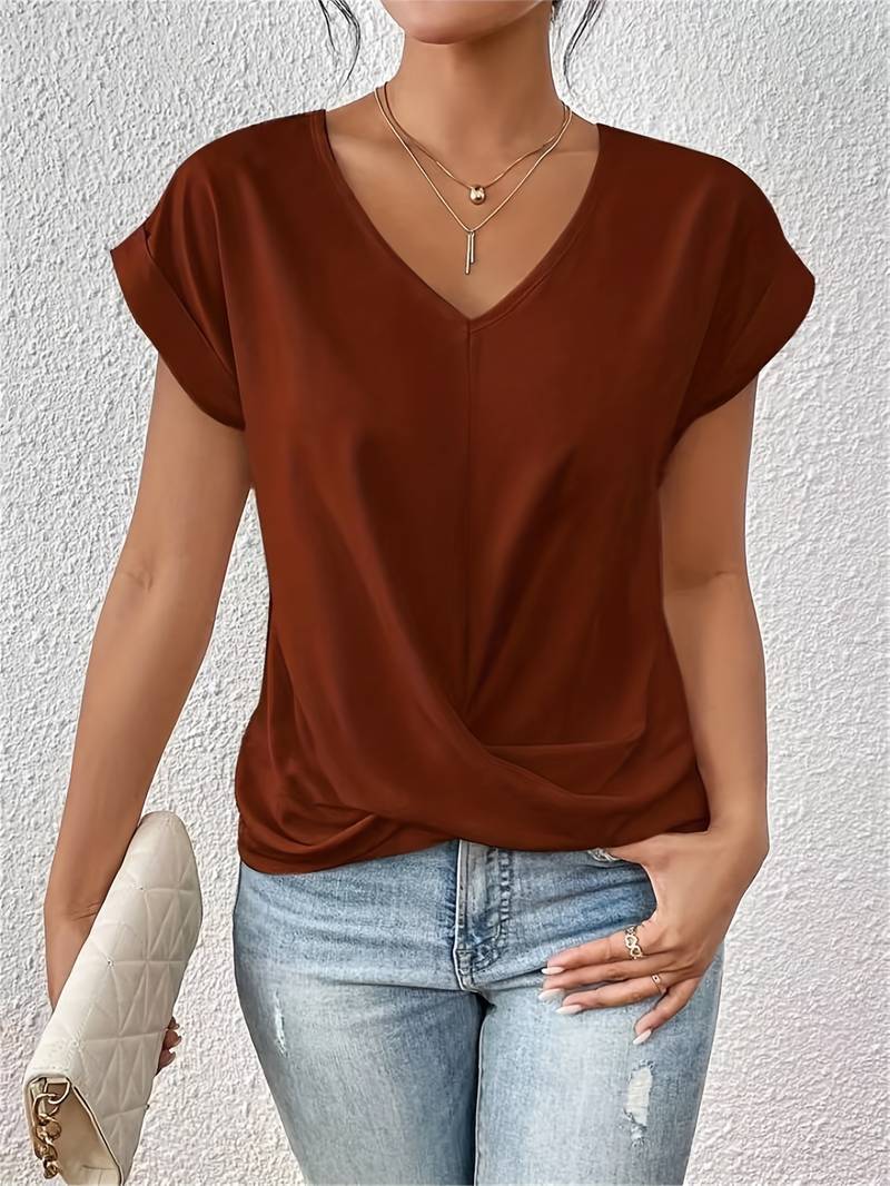 Tiara - Casual elegant V-neck shirt