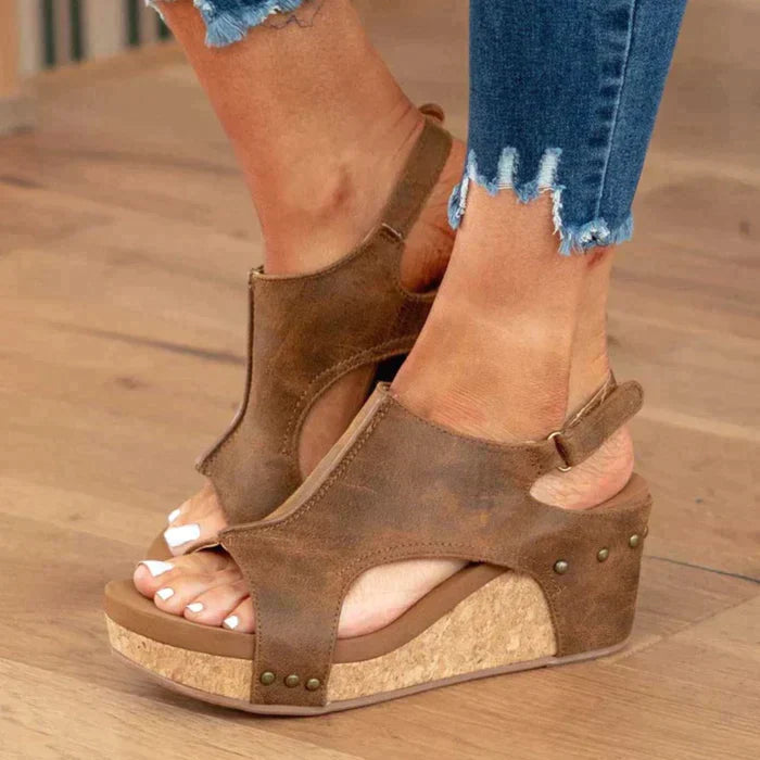 Miranda - Vintage Wedge Sandals