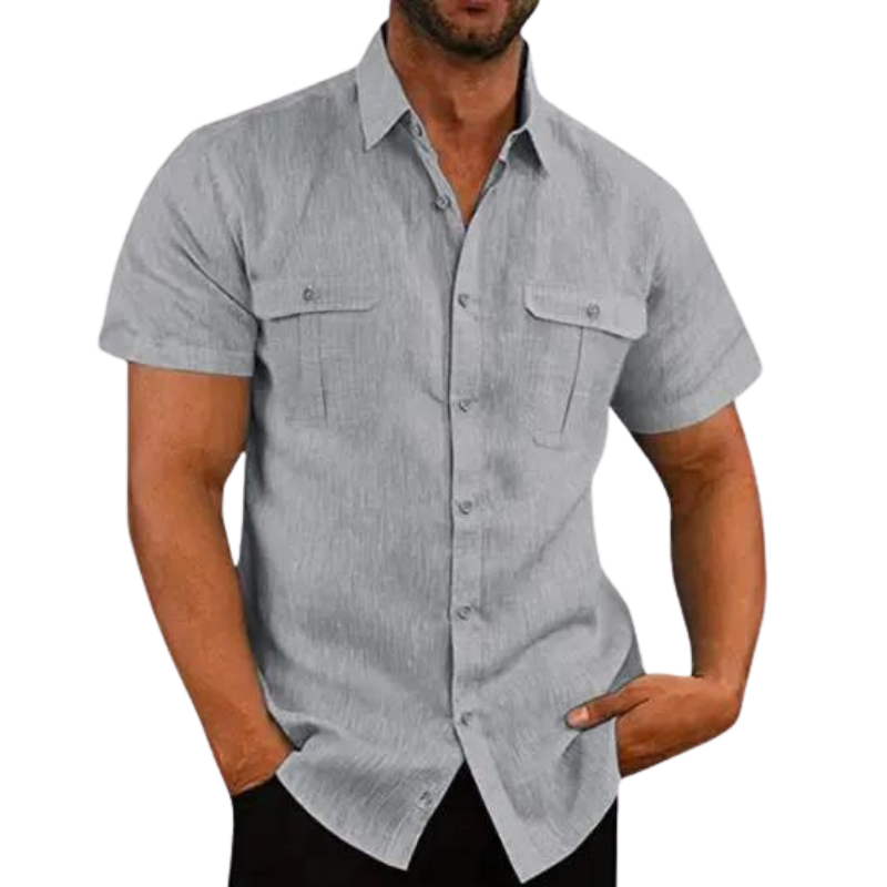 Bali - Men's Summer Shirt with Turn down Collar