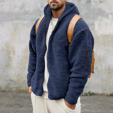 Matteo - Men's warm hooded fleece jacket