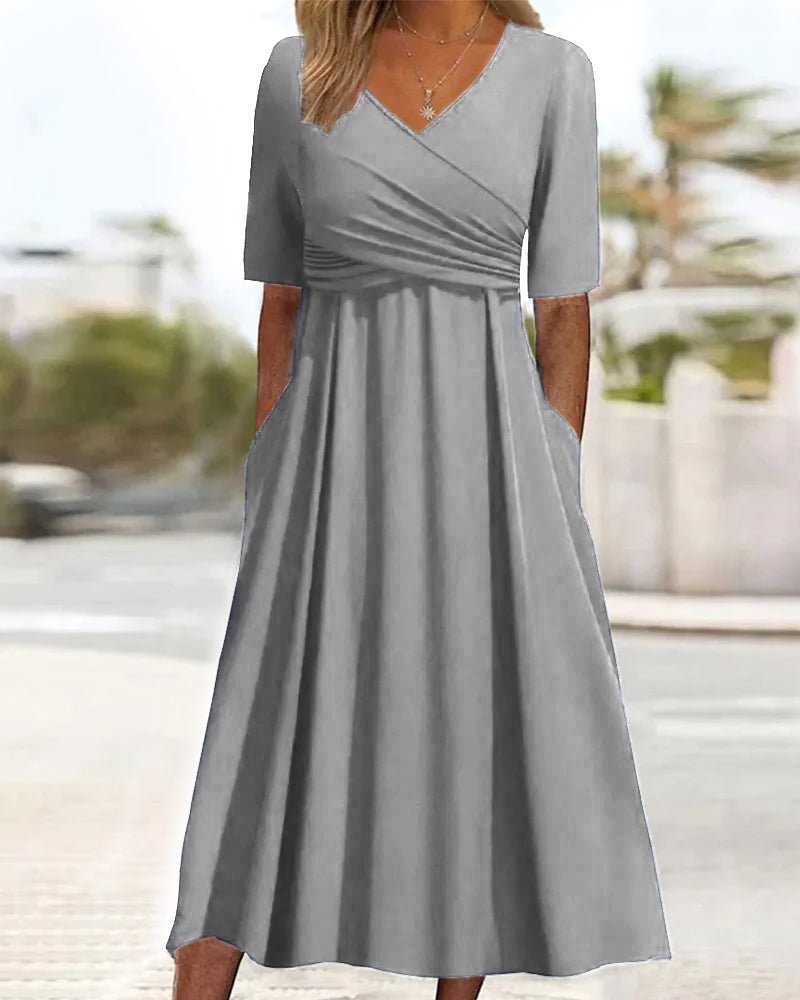 Sharon - Trendy V-Neck Dress