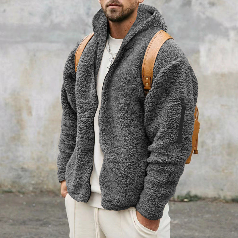 Matteo - Men's warm hooded fleece jacket