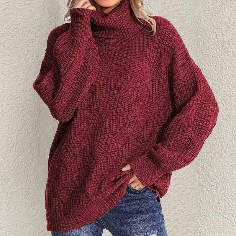 Theodora - Stylish oversize knitted warm winter sweater