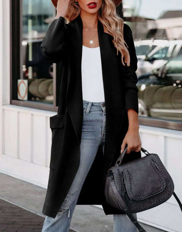 Rozlyn - Casual stylish open-front knitted long cardigan