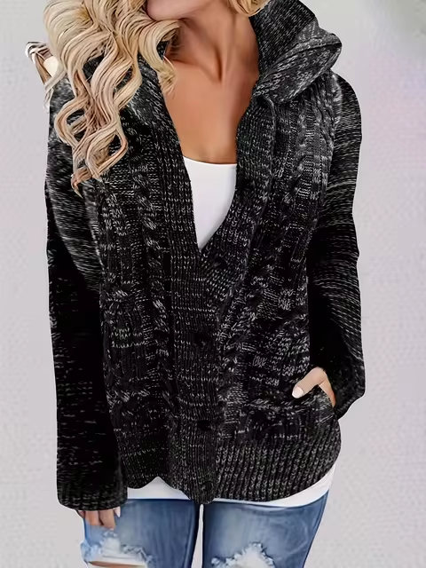 Miriam - Knitted hoodie jacket