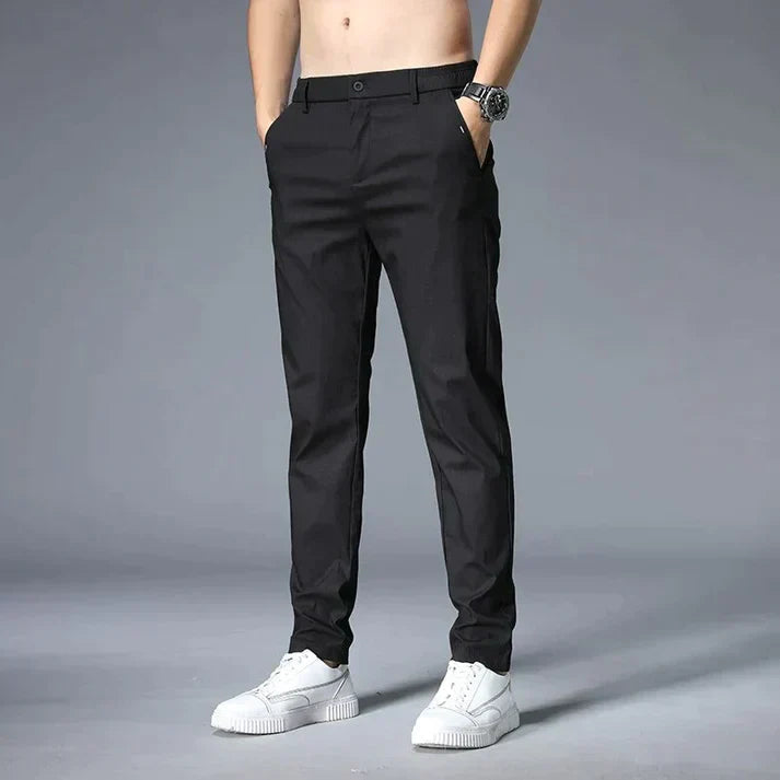 Jovan - Casual slim-fit straight-leg trousers