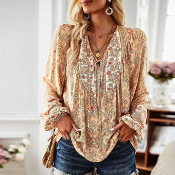 Rosabelle - Stylish floral loose blouse