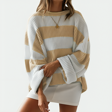 Aubriella - Oversize striped winter sweater