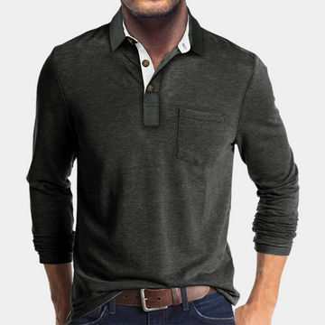 Carlo - Classic long-sleeve polo shirt