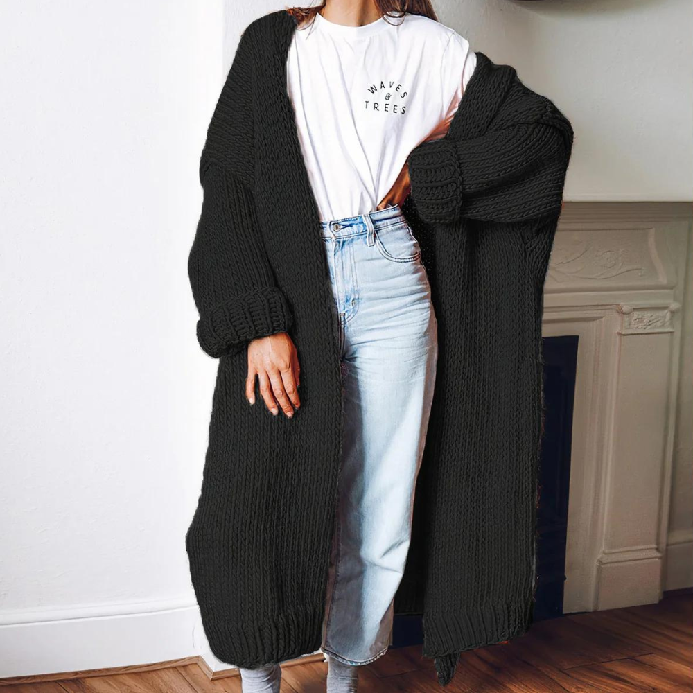 Chiara - Oversize long warm winter sweater coat