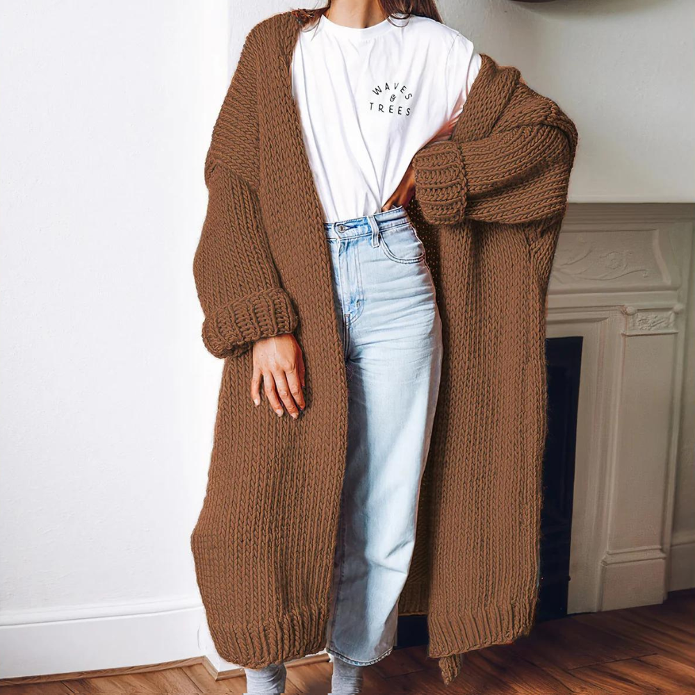 Chiara - Oversize long warm winter sweater coat