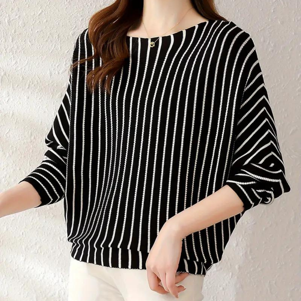 Therese - Stylish striped loose sweater