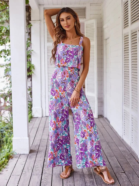 Breanna - Floral Wide-Leg Jumpsuit