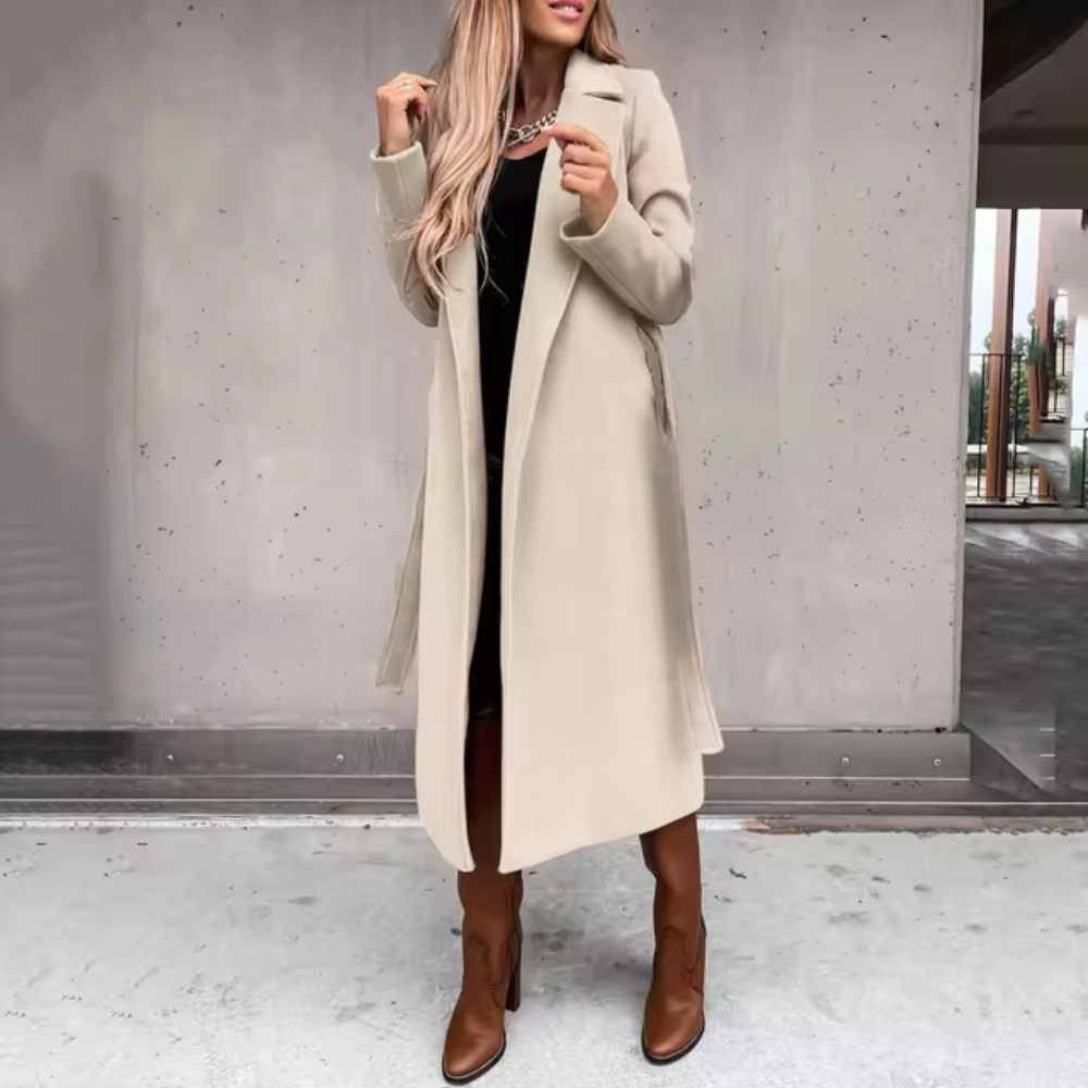 Alice - Timeless elegant long winter trench coat