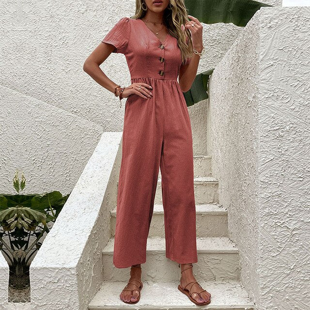 Lovisa - Casual chic short-sleeve jumpsuit