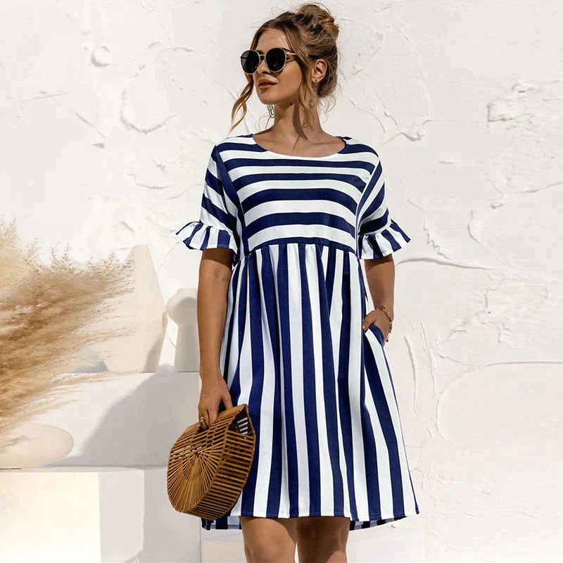 Lonya -  Striped Sleeve Dress