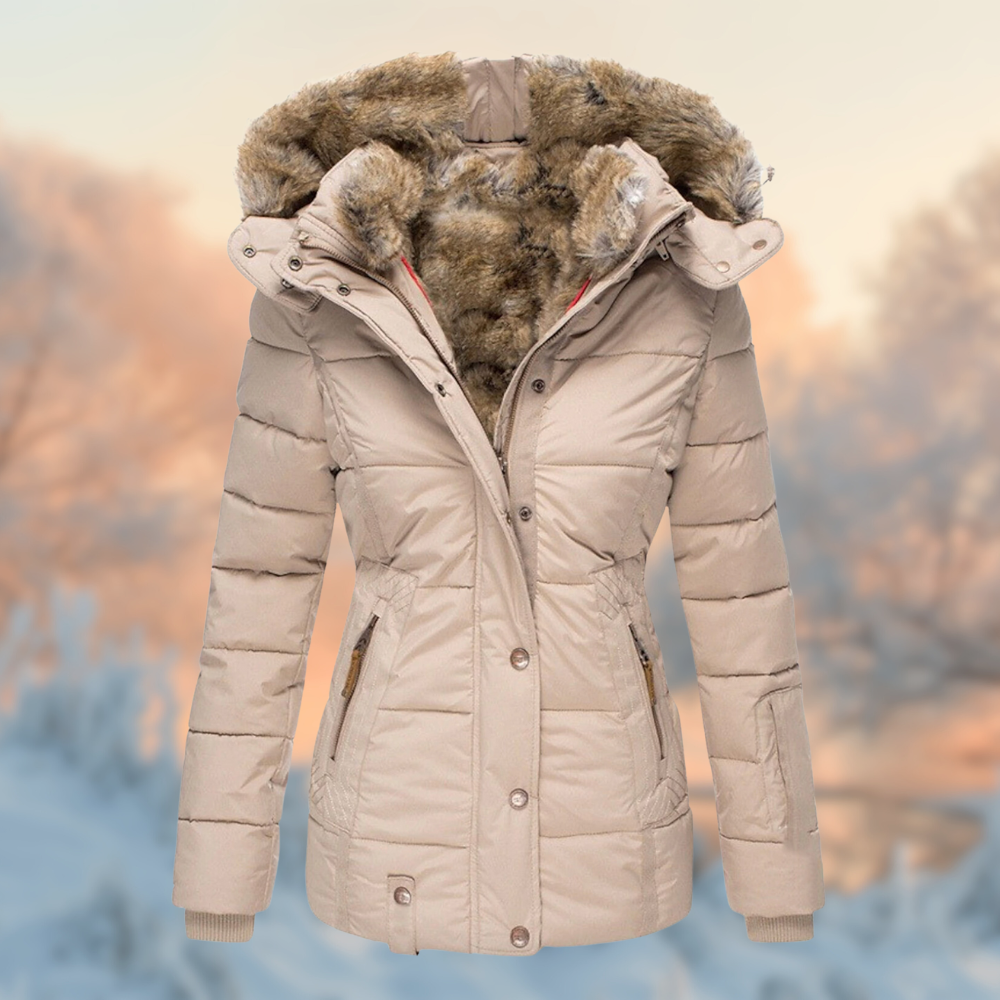 Jonalyn - Padded soft warm plush jacket coat